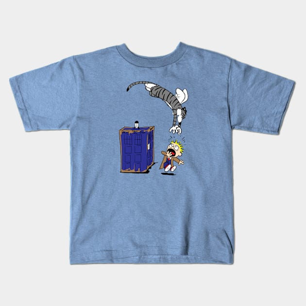 Pouncing Angel Kids T-Shirt by cheekydesigns